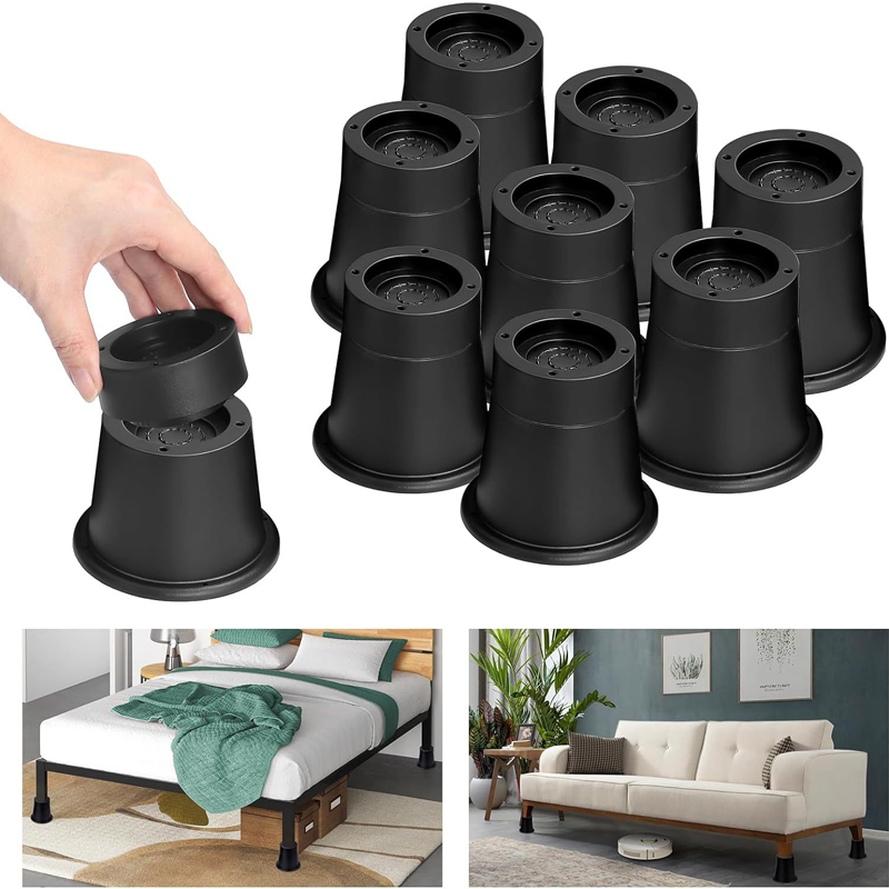 Furniture Hardware Feet - 4 Stück robuste Möbel-Riser, runde Gummi-Sofa-Riser,