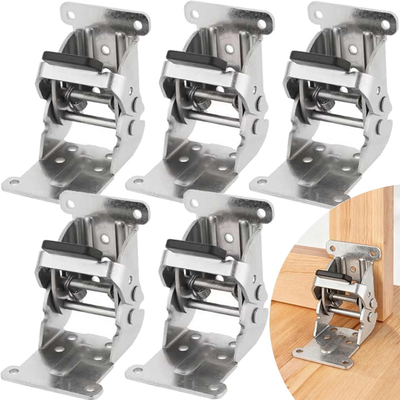 Furniture Hardware For Legs - Selbstsicherndes Klappscharnier, 90-Grad-Stützhalterung, Eckstrebe, Scharniere, robuste
