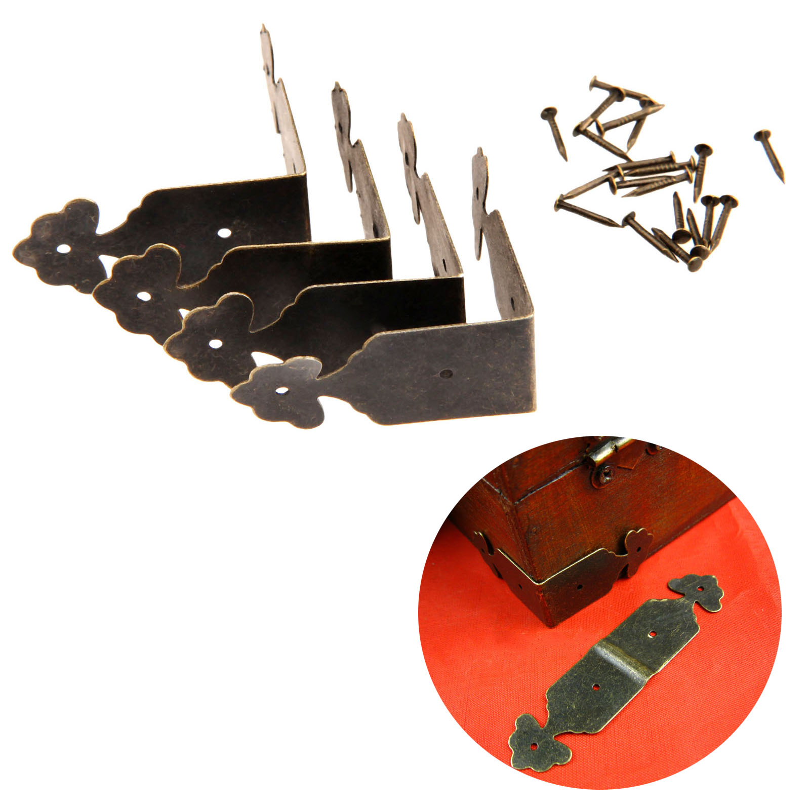 Furniture Hardware For Legs - 4 stücke Dekorative Ecke Protektoren Eisen