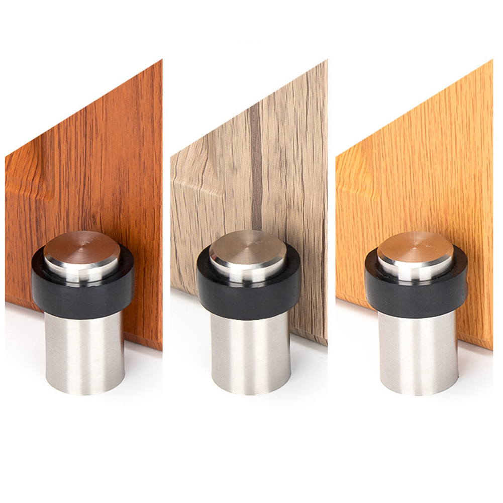 Furniture And Hardware Store - Zylindrischer Türstopper aus Edelstahl und Gummi