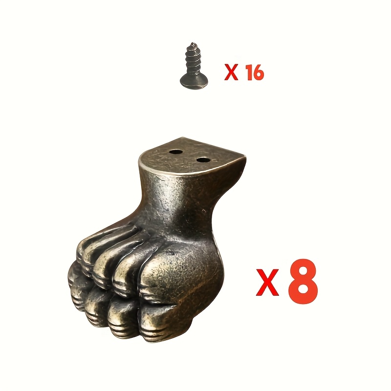 Furniture Hardware For Legs - 8 Stück antike Messing-Schmuckfüße, Schrankbeschützer für