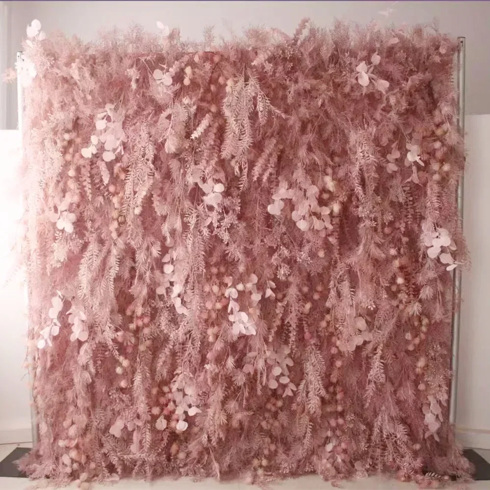Furniture And Hardware Store - Hochzeitsbedarf Dekorationsartikel 3D 5D gerollte Pampasgras-Blumenwand