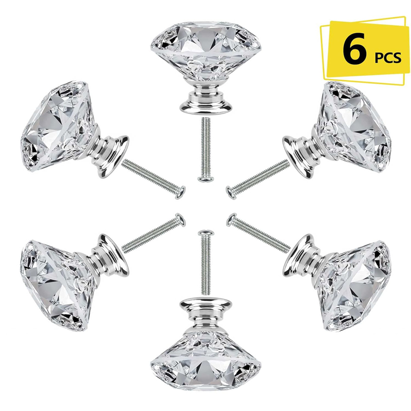 Furniture Hardware Feet - 6-teiliges Schrankknopf-Set mit Schrauben, 30 mm,