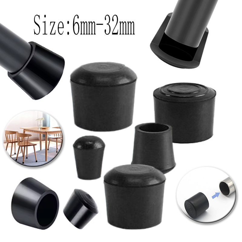 Furniture Hardware Feet - Runde Gummi Stuhl Bein Pad 6/7,5/9/10/12-32mm