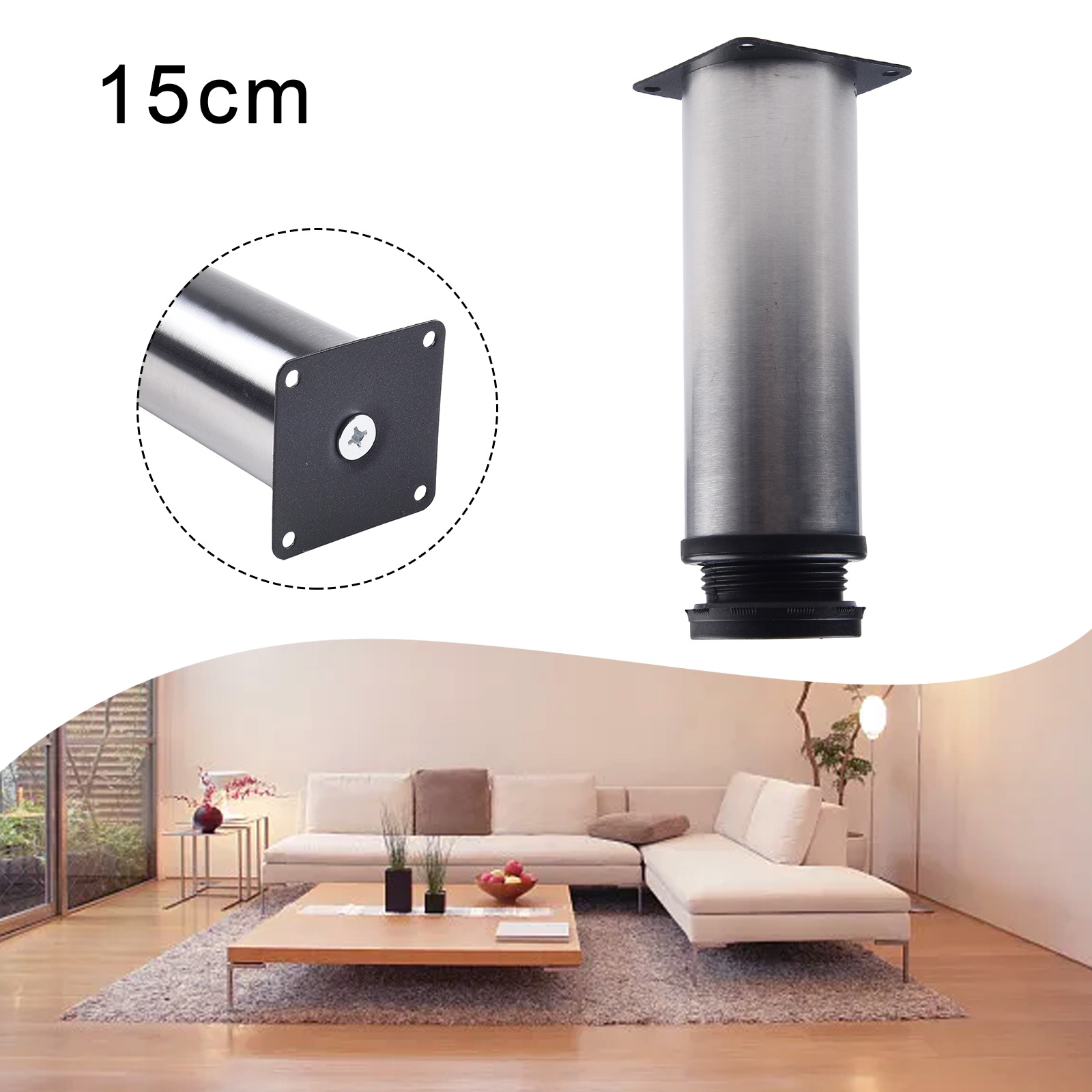 Edelstahl-Möbelbein, verstellb – Furniture Hardware For Legs Bewertung und Preis