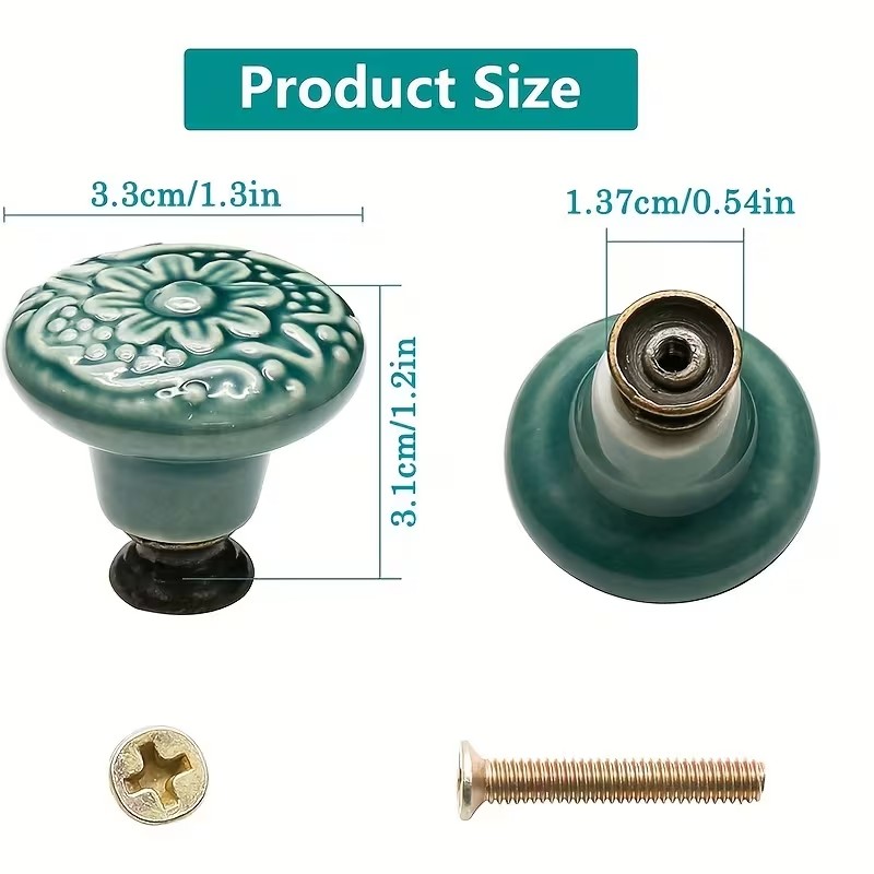 12 Stück Keramik-Schrankknöpfe – Furniture Hardware Feet Bewertung und Preis